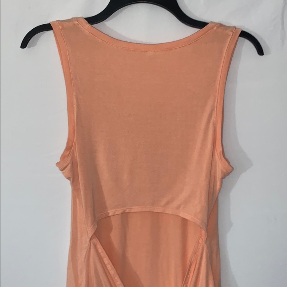 Fabletics Tie Back High Collared Shirt Peach Size… - image 5